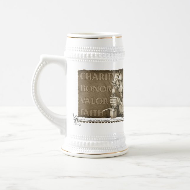 Code of Chivalry Beer Stein (Left)