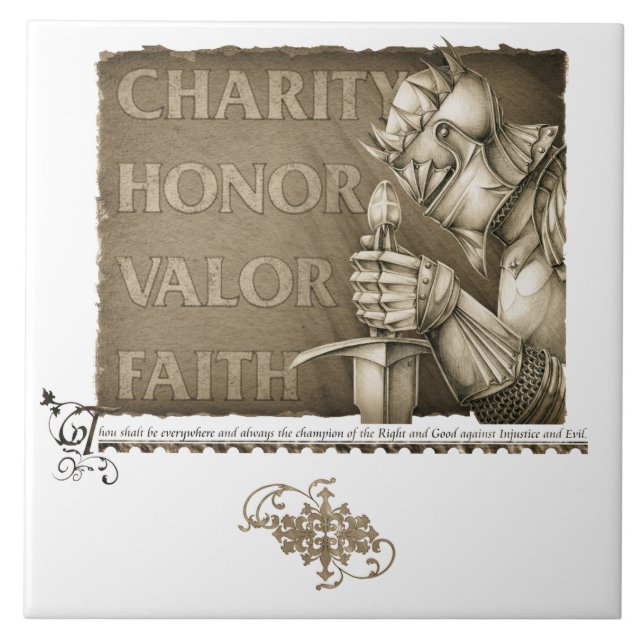 Code of Chivalry Ceramic Tile (Front)