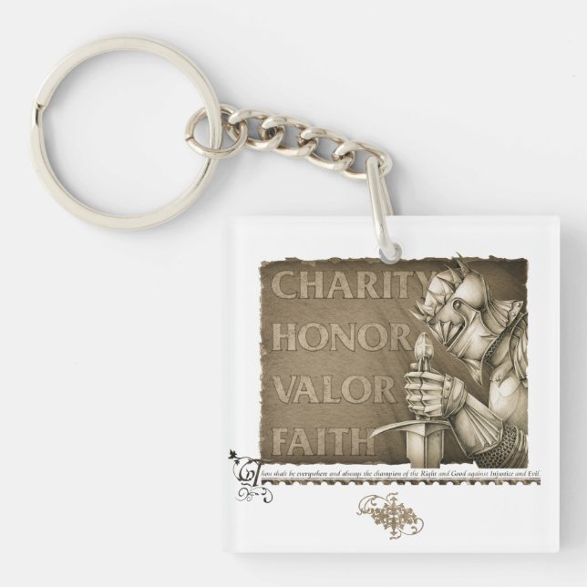 Code of Chivalry Keychain (Front)