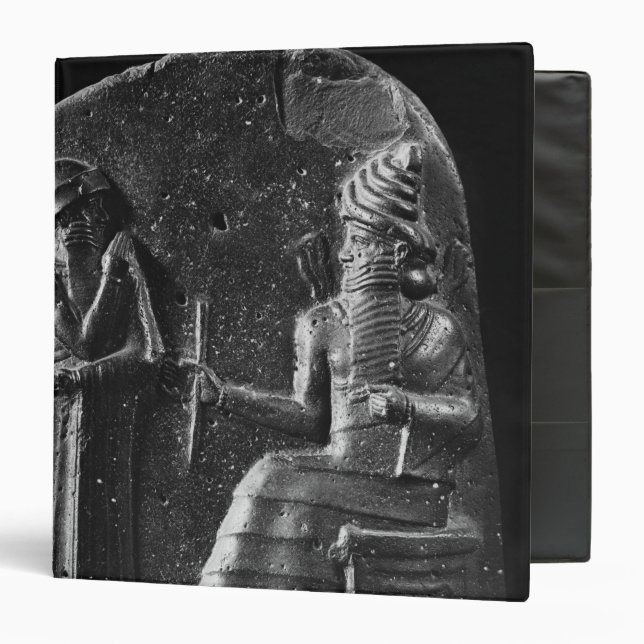 Code of Hammurabi, top of the stele 3 Ring Binder (Front/Inside)