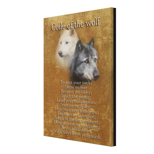 Code of the Wolf Canvas Print | Zazzle