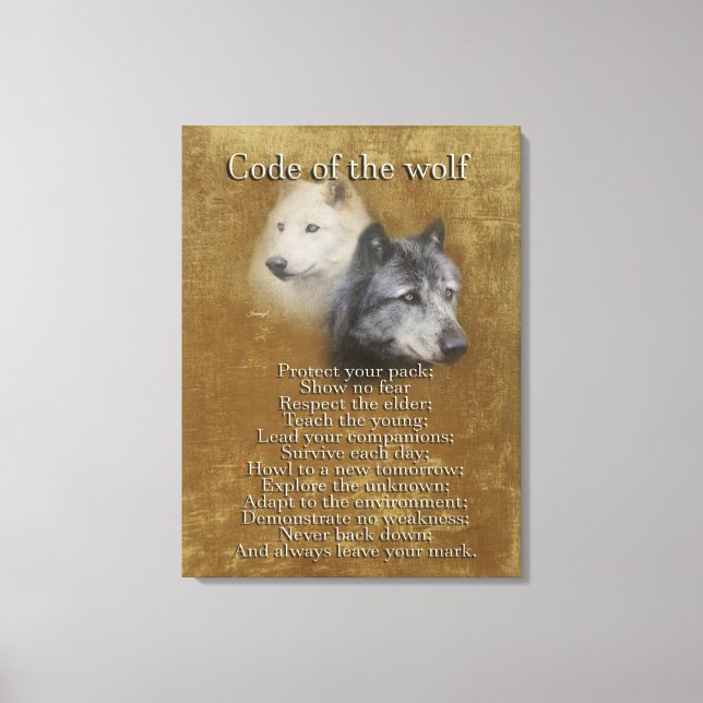 Code of the Wolf Canvas Print (Front)
