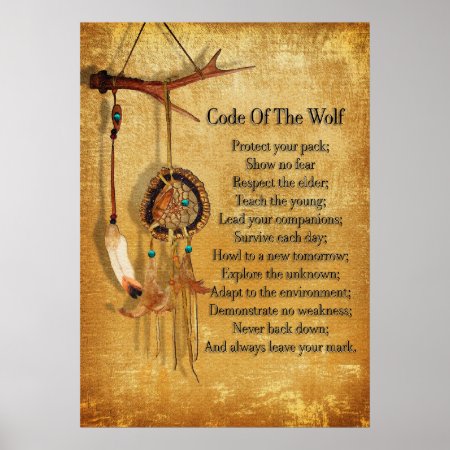Code Of The Wolf Dreamcatcher Poster
