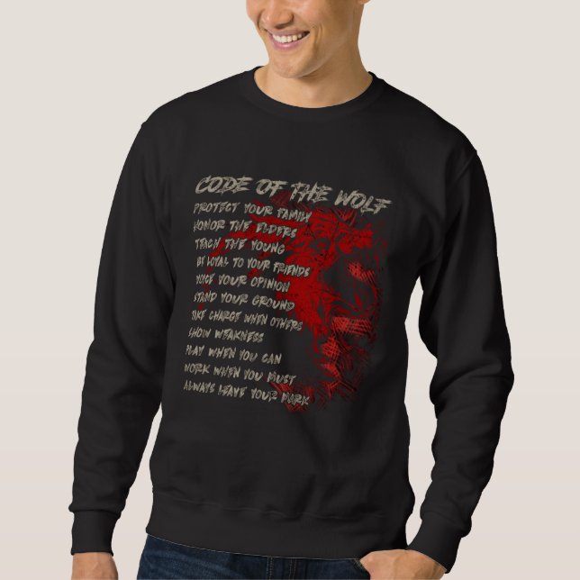 Code Of The Wolf Protect You Family Viking Wolf Co Sweatshirt (Front)