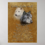 Code Of The Wolf -wolf Spirit Poster at Zazzle