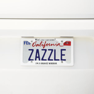 Code Orange  License Plate Frame