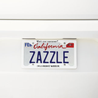 Code Orange  License Plate Frame