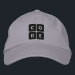 Code.org Embroidered Hat<br><div class="desc">Show your support for Code.org. Personalize your Code.org merchandise on Zazzle.com! Click the Customize button to insert your own text or to change the background color. Zazzle's easy to customize products have no minimum order & is custom made after you order.</div>