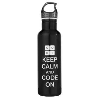 Code.org "Keep Calm and Code On" 24oz Water Bottle