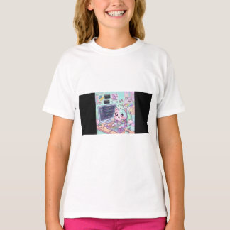 Code & Purr Cute Programmer Cat T-Shirt | Kawaii C
