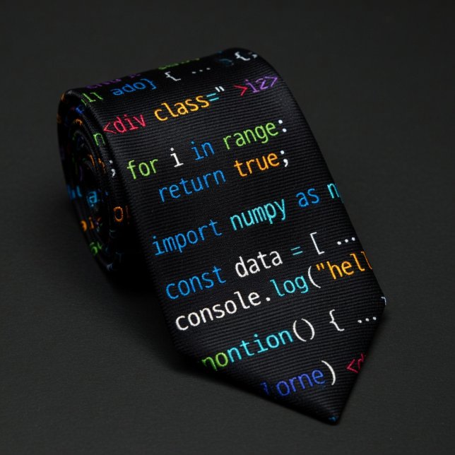 Code Rain Programmer  Neck Tie (Creator Uploaded)