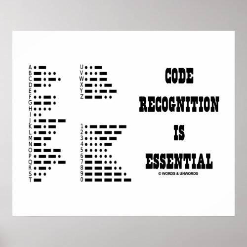 Code Recognition Is Essential Morse Code Poster