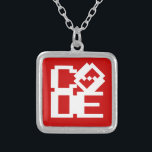 CODE SILVER PLATED NECKLACE<br><div class="desc">LOVE CODE
Globe Trotters specialises in idiosyncratic imagery from around the globe. Here you will find unique Greeting Cards,  Postcards,  Posters,  Mousepads and more.</div>