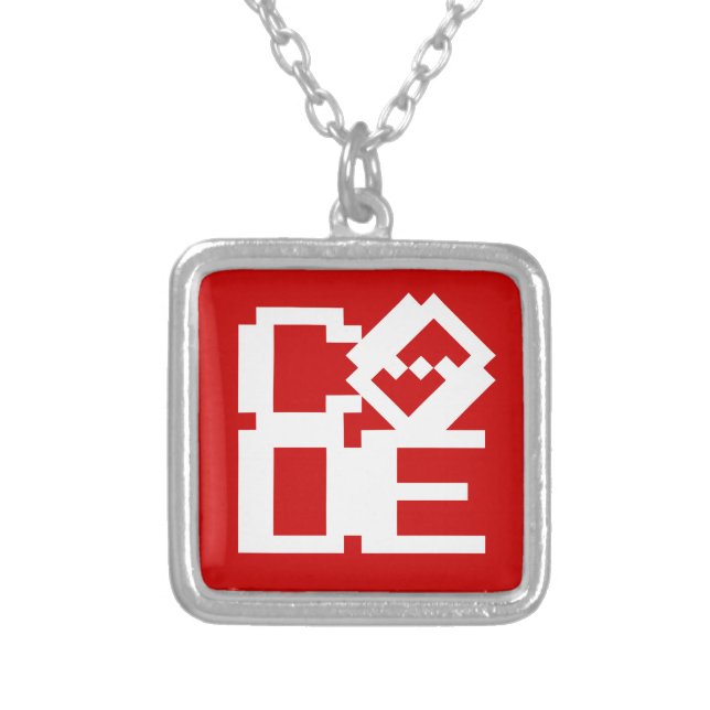 CODE SILVER PLATED NECKLACE (Front)