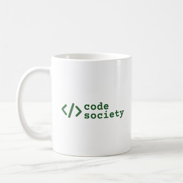 code society coffee mug (Left)