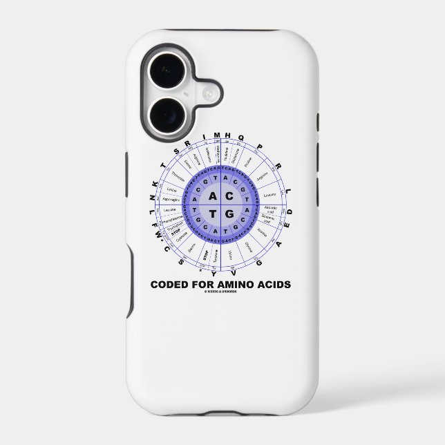 Coded For Amino Acids (Genetic Code DNA) Iphone Case (Back)