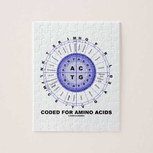 Coded For Amino Acids Genetic Code DNA Jigsaw Puzzle