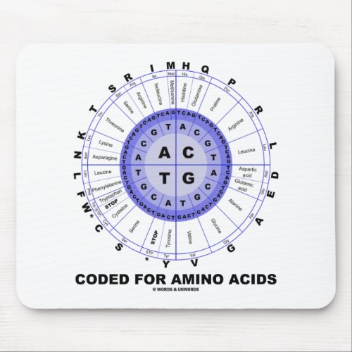 Coded For Amino Acids Genetic Code DNA Mouse Pad
