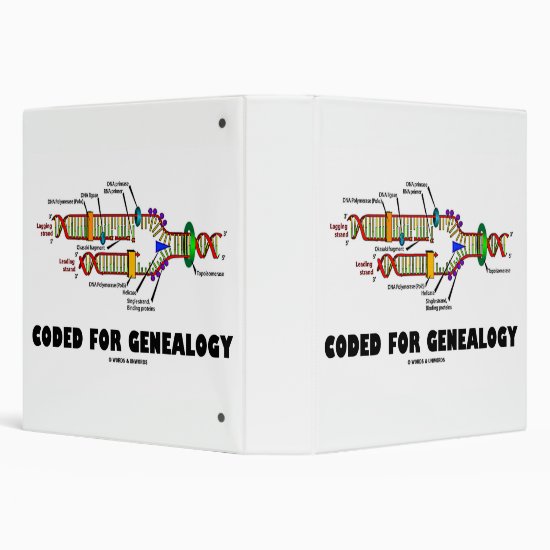 Coded For Genealogy DNA Replication 3 Ring Binder