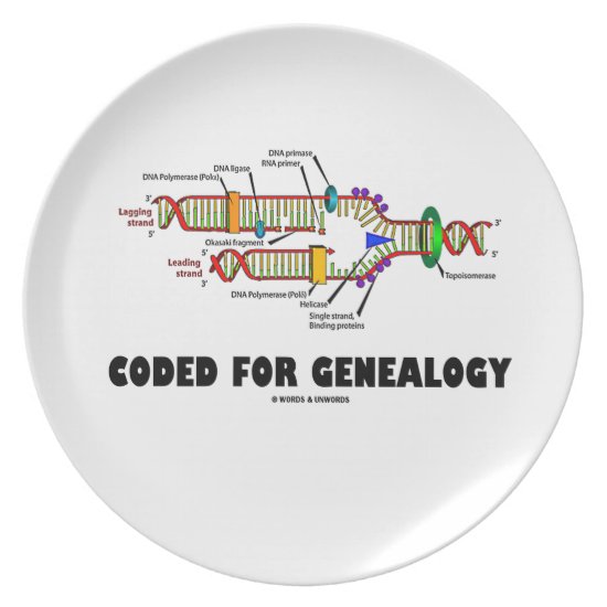 Coded For Genealogy (DNA Replication) Dinner Plate