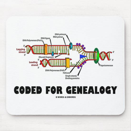 Coded For Genealogy (DNA Replication) Mouse Pad