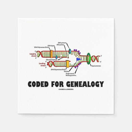 Coded For Genealogy DNA Replication Napkin