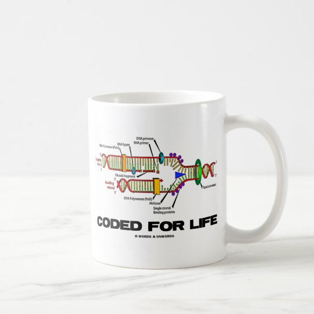 Coded For Life (DNA Replication) Coffee Mug (Right)