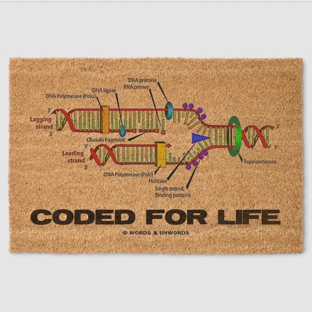 Coded For Life DNA Replication Fiber Doormat (Front)