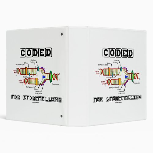 Coded For Storytelling DNA Replication 3 Ring Binder