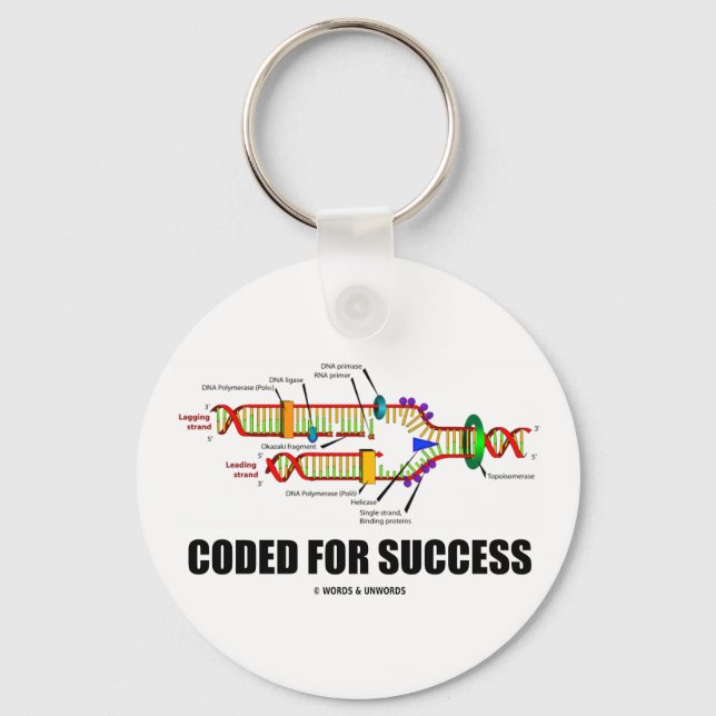 Coded For Success (DNA Replication) Keychain (Front)
