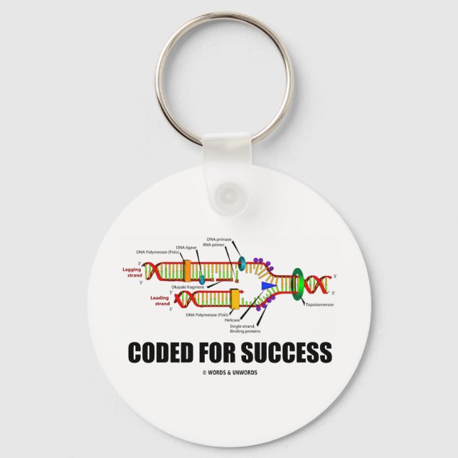 Coded For Success (DNA Replication) Keychain (Front)