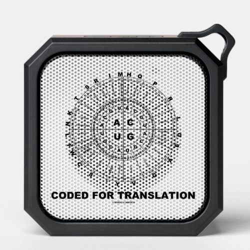 Coded For Translation RNA Codon Wheel Geek Humor Bluetooth Speaker
