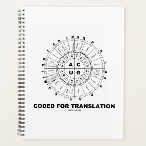 Coded For Translation RNA Codon Wheel Geek Humor Planner