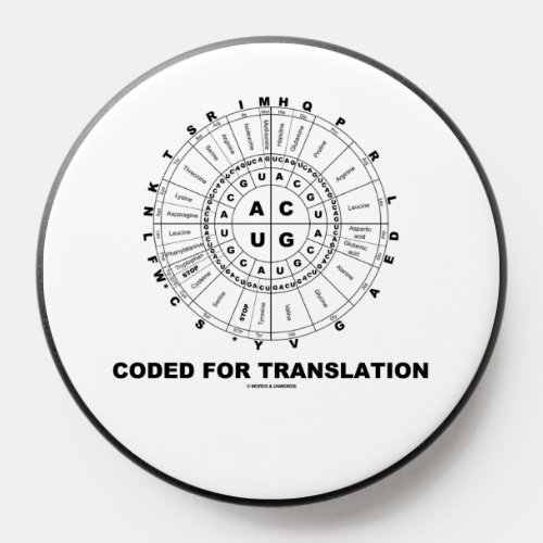 Coded For Translation RNA Codon Wheel Geek Humor PopSocket