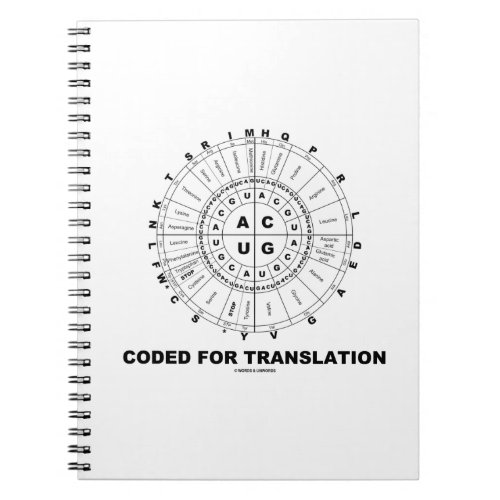 Coded For Translation RNA Codon Wheel Notebook