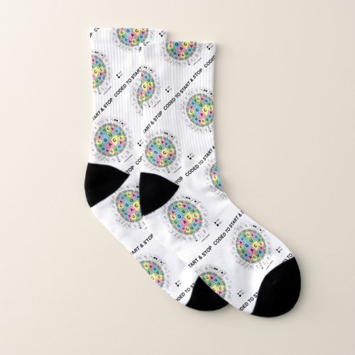 Coded To Start And Stop Codon Wheel Biology Humor Socks