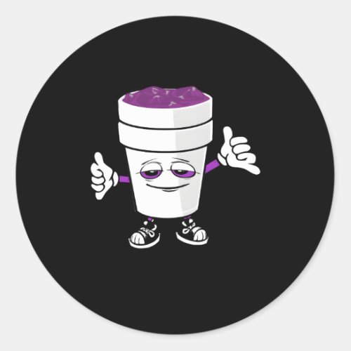 Codeine Purple Drank Sizzurp Double Cup Lean Classic Round Sticker