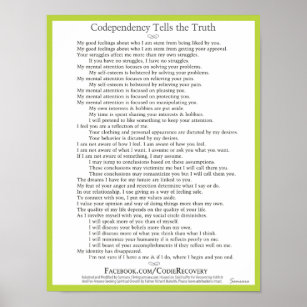 Codependency Tells the Truth Poster