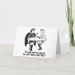 Codependent Superheroines Greeting Card