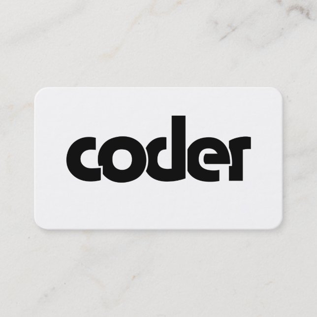 Coder Business Card (Front)