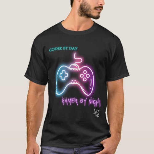 Coder by Day Gamer by Night _ Gaming  Coding T_Shirt