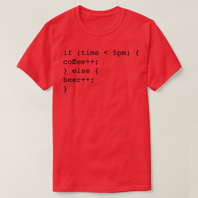 Coder Computer Science Coffee Beer  T-Shirt (Design Front)