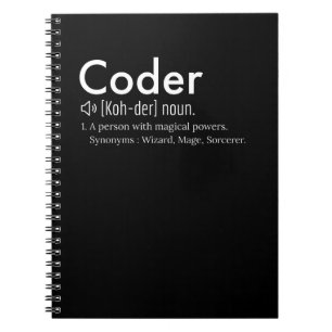 Coder Definition - programming language lovers Notebook