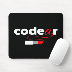 Coder - girl mouse pad