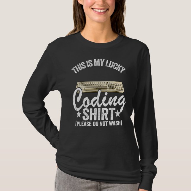 Coder Jokes Geek Computer Programmer This Is My Lu T-Shirt (Front)