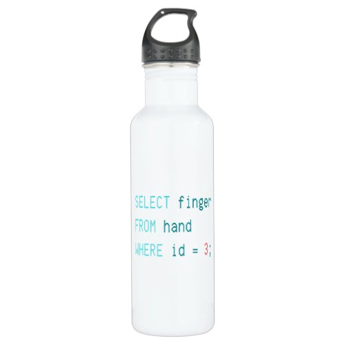 CODER MIDDLE FINGER _ SELECT FINGER FROM HAND STAINLESS STEEL WATER BOTTLE