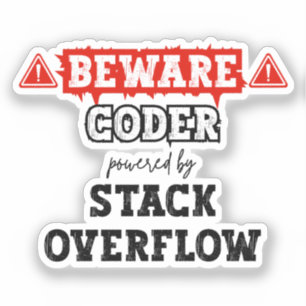 Coder Powered By Stack Overflow   Programming Sticker
