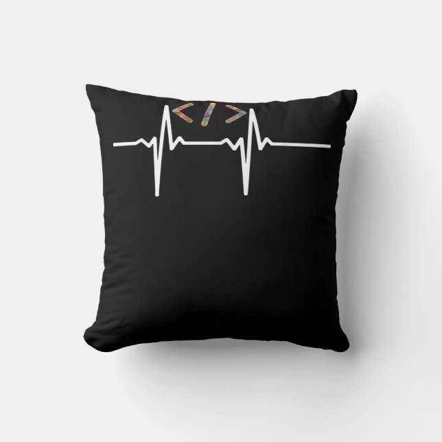Coders Funny | Computer Software Programmer Coding Throw Pillow (Front)