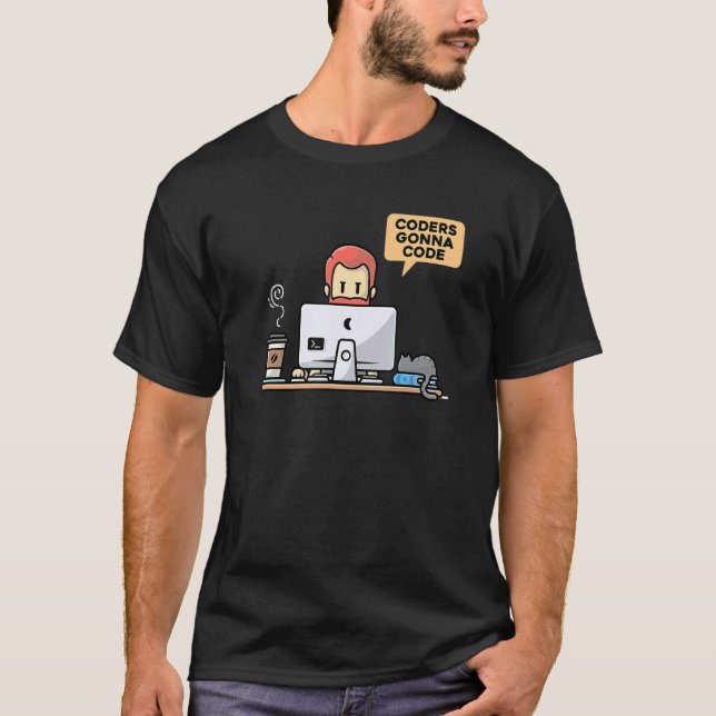 Coders Gonna Code Programmer Computer Geek Nerd Pc T-Shirt (Front)