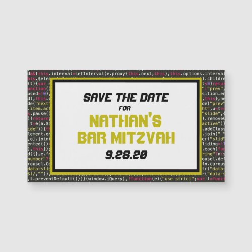 Coders Party Save the Date Magnet small